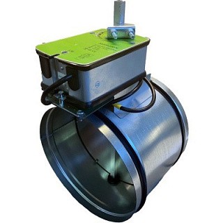 Заслонка воздушная круглая ZE с приводом и электроподогревом